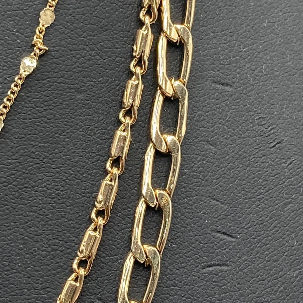 Triple Chain Multi Gold Tone Finish Lobster Claw‎ 18